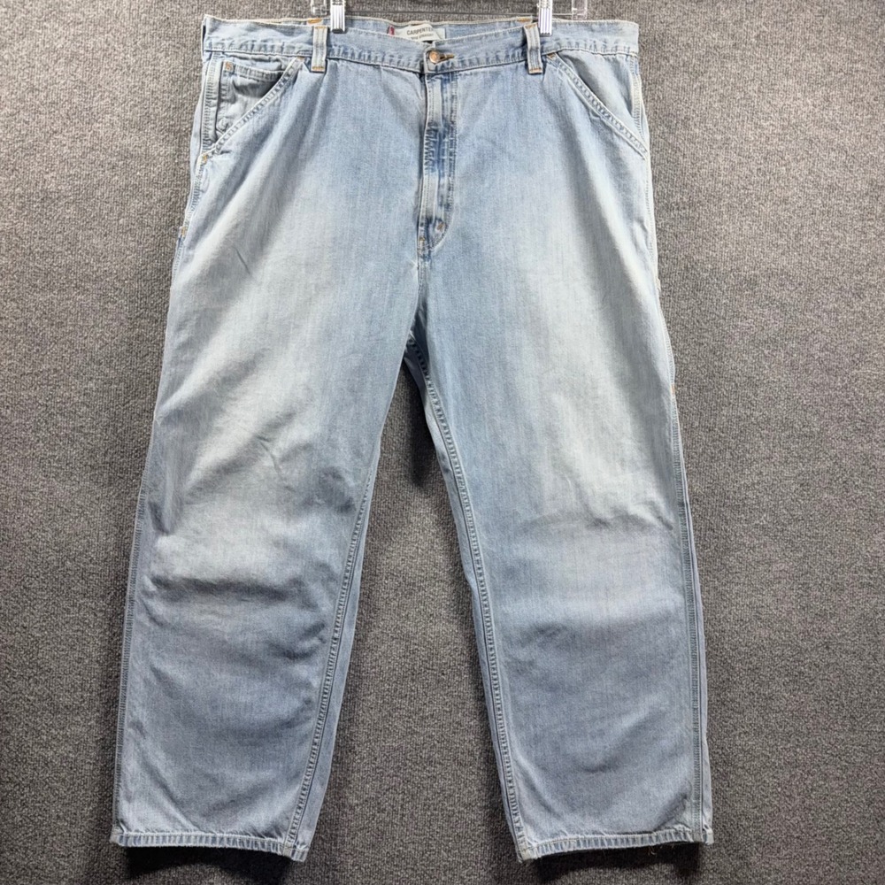 Levis Jeans Mens Signature Carpenter and Loose Straight Utility Light Wash Denim